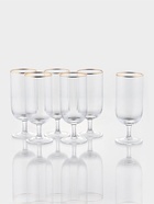 Набор бокалов для пива Magistro «Руно», 390 мл, 6 шт., 17.5×7 см, на ножке, стекло, с золотой отводкой, прозрачный - фото 61952029