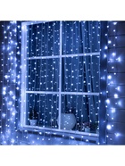 УЦЕНКА Гирлянда «Занавес» 2×3 м, IP44, УМС, белая нить, 760 LED, свечение белое, 220 В - Фото 6
