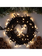 УЦЕНКА Гирлянда «Нить» 10 м, IP44, УМС, тёмная нить, 100 LED, свечение тёплое белое, 220 В - Фото 5