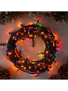 УЦЕНКА Гирлянда «Нить» 7 м, IP20, тёмная нить, 180 ламп, свечение мульти, 8 режимов, 220 В - Фото 6