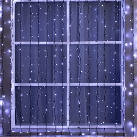 {{photo.Alt || photo.Description || 'УЦЕНКА Гирлянда «Занавес» 2×3 м, IP44, УМС, тёмная нить, 760 SMD-LED, свечение белое, 220 В'}}