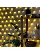 УЦЕНКА Гирлянда «Сеть» 2×2 м, IP20, тёмная нить, 224 LED, свечение тёплое белое, 8 режимов, 220 В - Фото 6