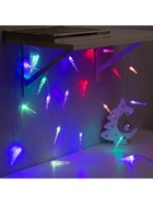 УЦЕНКА Гирлянда «Нить» 3 м с насадками «Сосульки 7.5 см», IP20, прозрачная нить, 20 LED, свечение мульти (RG/RB), мигание, USB 10960085