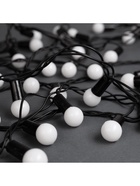 УЦЕНКА Гирлянда «Нить» 10 м с насадками «Шарики 1.5 см», IP44, тёмная нить, 100 LED, свечение белое, 8 режимов, 220 В - Фото 6