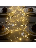 УЦЕНКА Гирлянда «Мишура» 6 м, роса, IP20, серебристая нить, 480 LED, свечение тёплое белое, 12 В - Фото 4