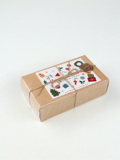 Конфеты шоколадные в коробке с сургучной наклейкой «Исполнения желаний в новом году», 180 г