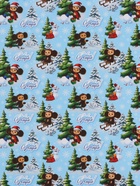 Бумага упаковочная глянцевая «С Новым годом», 70?100 см, Чебурашка (комплект 10 шт) - фото 60980318