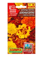 Семена цветов Бархатцы Балконный сюрприз, смесь сортов  Цветущий балкон, Ц/П,7 шт. - фото 809345028