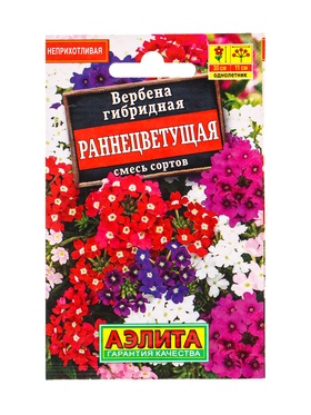 Семена цветов Вербена Раннецветущая, смесь сортов , Лидер,30 шт.