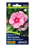 Семена цветов Катарантус Хитвейв пинк карликовый  Спецсерия Hem Genetics, Ц/П,5 шт. - Фото 1
