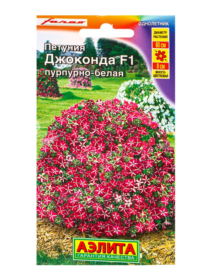 Семена цветов Петуния Джоконда F1 пурпурно-белая  (драже в пробирке) С. Farao, Ц/П,5 шт.