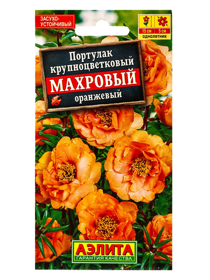 Семена цветов Портулак махровый оранжевый , Ц/П,0,05 г - Фото 1