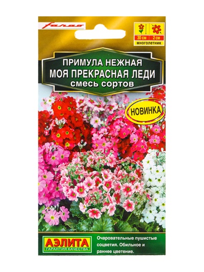 Семена цветов Примула «Моя прекрасная леди», смесь сортов, многолетник, Farao, «Золотая серия - Агрофирма АЭЛИТА», 7 шт.