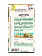 Семена цветов Цинния Ламбада F1 белая  Золотая серия, Ц/П,12 шт. - фото 61953054