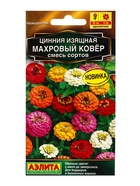 Семена цветов Цинния Махровый ковер, смесь сортов  Золотая серия, Ц/П,0,3 г 10945948