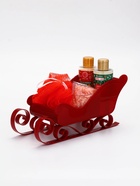 Подарочный набор новогодний в санях: гель для душа 2 шт., соль для ванны и мочалка, URAL LAB - фото 119551738