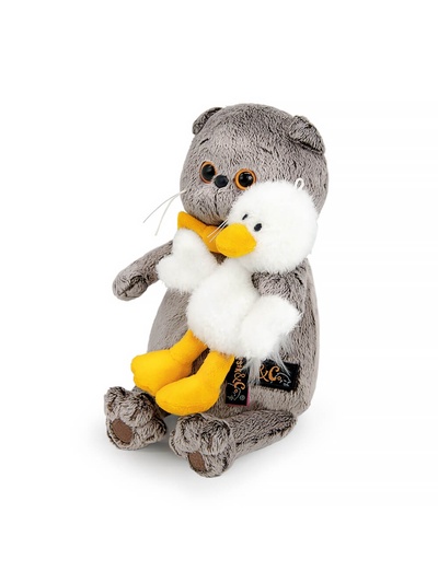 Мягкая игрушка «Кот Басик с Гусиком», 19 см