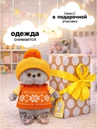 Мягкая игрушка «Кот Басик baby в жилете и шапочке с помпоном», 20 см - Фото 2