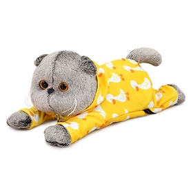 {{photo.Alt || photo.Description || 'Мягкая игрушка «Кот Басик в комбинезоне с Гусиком», лежачий, 25 см'}}