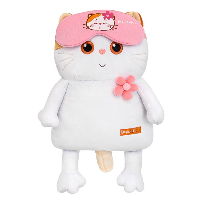 Мягкая игрушка «Кошечка Ли-Ли» в маске для сна и с цветочком, 32 см - Фото 1
