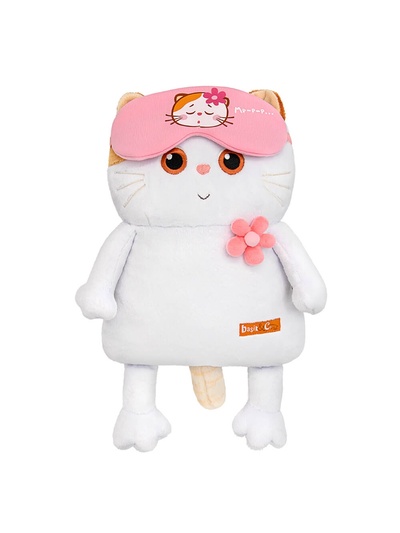 Мягкая игрушка «Кошечка Ли-Ли» в маске для сна и с цветочком, 32 см