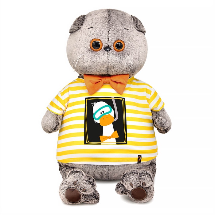 Мягкая игрушка «Кот Басик в футболке с Гусиком», 60 см - Фото 1