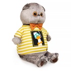 Мягкая игрушка «Кот Басик в футболке с Гусиком», 60 см - фото 119359138