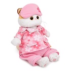 Мягкая игрушка «Кошечка Ли-Ли» в пижаме в цветочек, 24 см - фото 7572290