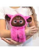 Мягкая игрушка «Тёко» на 2 браслетах, фуксия, 25 см 10954319