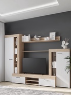 УЦЕНКА Гостиная Дельта, 2648×456×1874, Сонома/Белый 10960232 - фото 3917831