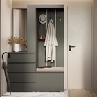 УЦЕНКА Прихожая «Клик Мебель. Крона» 1260×350×1980 мм, с зеркалом, цвет графит - Фото 1