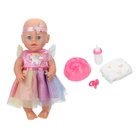 Кукла интерактивная «Анечка» в нарядном платье, 30 см, пьёт, писает, закрывает глазки, 2 аксессуара, 50 звуков - фото 8098143