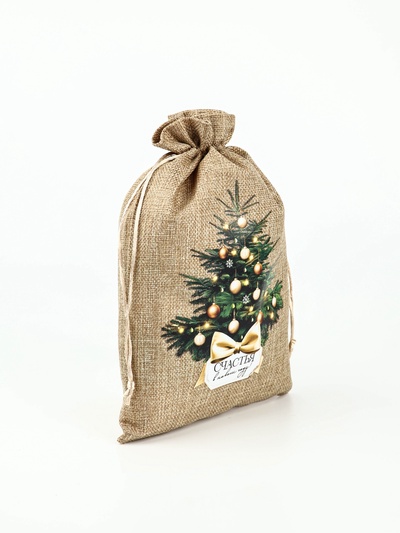 Набор мешков с термонаклейкой «Новый год», холща, 10 шт., 20×30 см