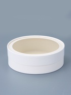 Набор круглых подарочных коробок с окном, завальцованные, белые, 8 шт., 18×6 см - фото 61615178