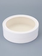 Коробка подарочная круглая с окном, завальцованная, белая, 18×6 см - фото 61615182