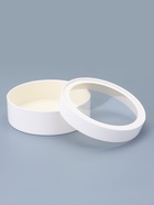 Коробка подарочная круглая с окном, завальцованная, белая, 18×6 см - фото 61615183