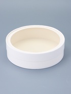 Коробка подарочная круглая с окном, завальцованная, белая, 20×6 см - фото 61615185