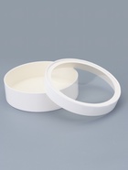 Коробка подарочная круглая с окном, завальцованная, белая, 20×6 см - фото 61615186