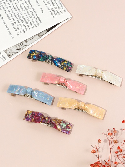 Заколка - автомат для волос «Вэнна» блеск, 8 см, МИКС