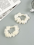 Резинки для волос «Каприс», набор 2 шт., 7 см, молочные (комплект 6 шт) - фото 61087345