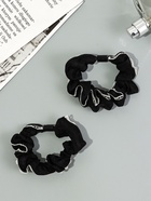 Резинка для волос "Каприс" (набор 2 шт) 7 см, чёрный (комплект 6 шт) - фото 61087348