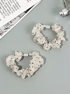 Резинка для волос "Летиция" (набор 2 шт) 7 см, молочный - фото 61087351