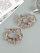 Резинка для волос "Летиция" (набор 2 шт) 7 см, бежевый (комплект 6 шт) - фото 61087354