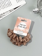 Резинка для волос "Летиция" (набор 2 шт) 7 см, коричневый (комплект 6 шт) - фото 61087356