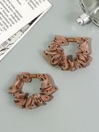 Резинка для волос "Летиция" (набор 2 шт) 7 см, коричневый (комплект 6 шт) - фото 61087357