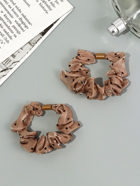 Резинки для волос «Летиция», набор 2 шт., 7 см, коричневые (комплект 6 шт)