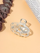 Краб для волос "Джули" овал, 4,5 см, серебро (комплект 6 шт) - фото 61087371