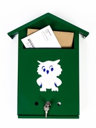 Ящик почтовый с замком, вертикальный "Филин", зеленый 10953803