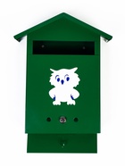 Ящик почтовый с замком, вертикальный "Филин", зеленый 10953803