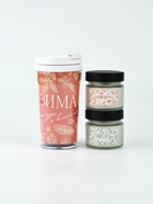 Подарочный набор «Новогодний», термостакан 250 мл., свечи - фото 119551869